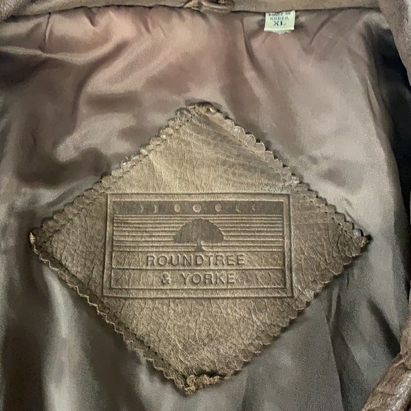 Vintage Brown Genuine Leather Men's Full Zip Bomber Jacket Top Gun Maverick XL - Picture 12 of 14